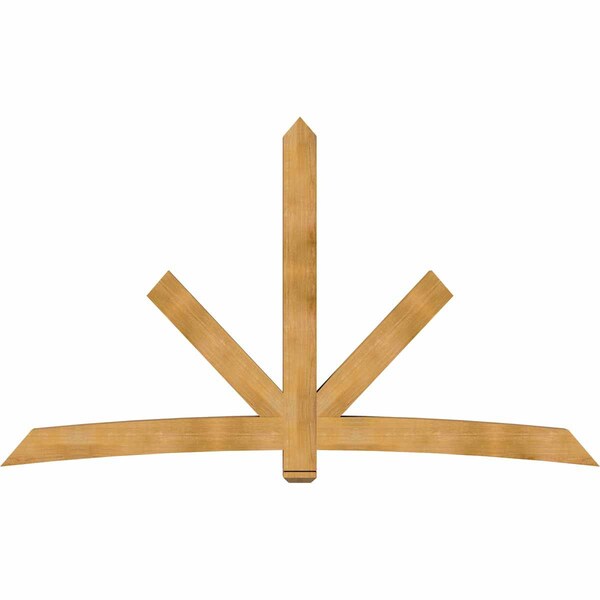 Ekena Millwork Alberta Rough Sawn Timber Gable Bracket, Western Red Cedar, 108"W x 63"H x 6"D x 6"F, 14/12 Pitch GBW108X63X0606ALB00RWR - main